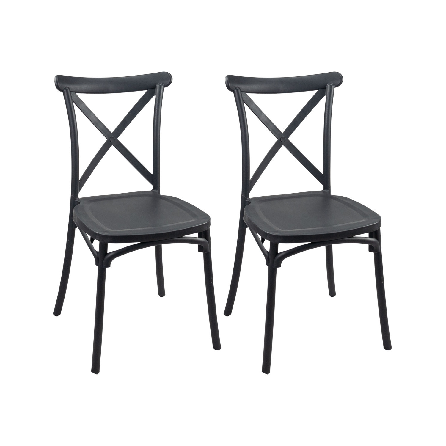 Pack 2 Sillas para Catering Apilables Charlotte 50x44x87.5cm 7house Sillas y Sillones de Exterior 1